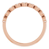 14K Rose 1/4 CTW Natural Diamond Anniversary Band